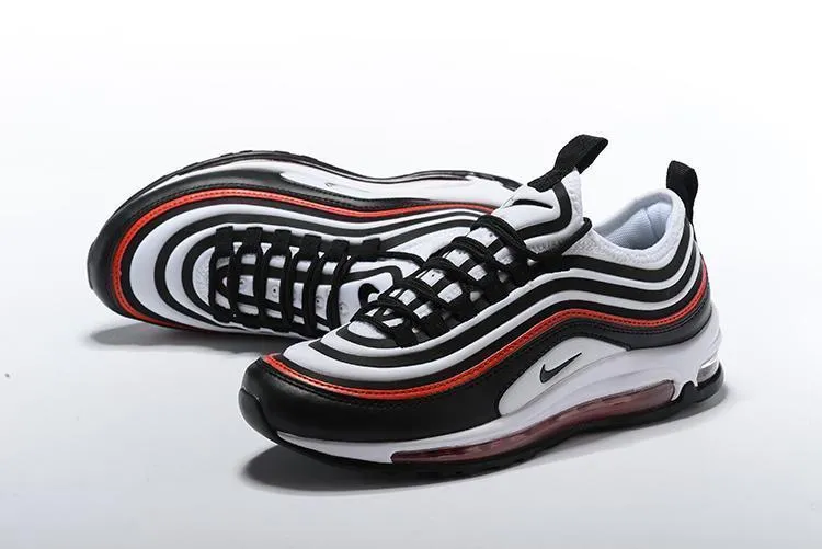 Nike Air Max 97 White Black Red Shoes Sale Men Size US 7, 8, 8.5, 9, 10, 11