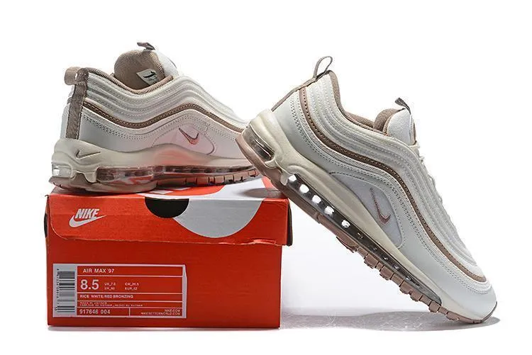 Nike Air Max 97 White Light Bone Shoes Sale Size US 7, 8, 8.5, 9, 10, 11