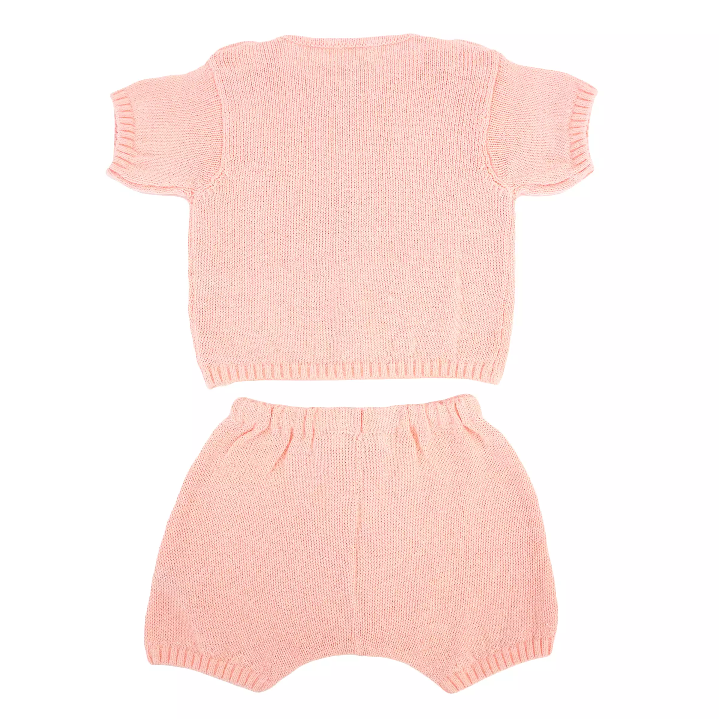 oh baby! Country Club Knitted Short Set - Pale Pink