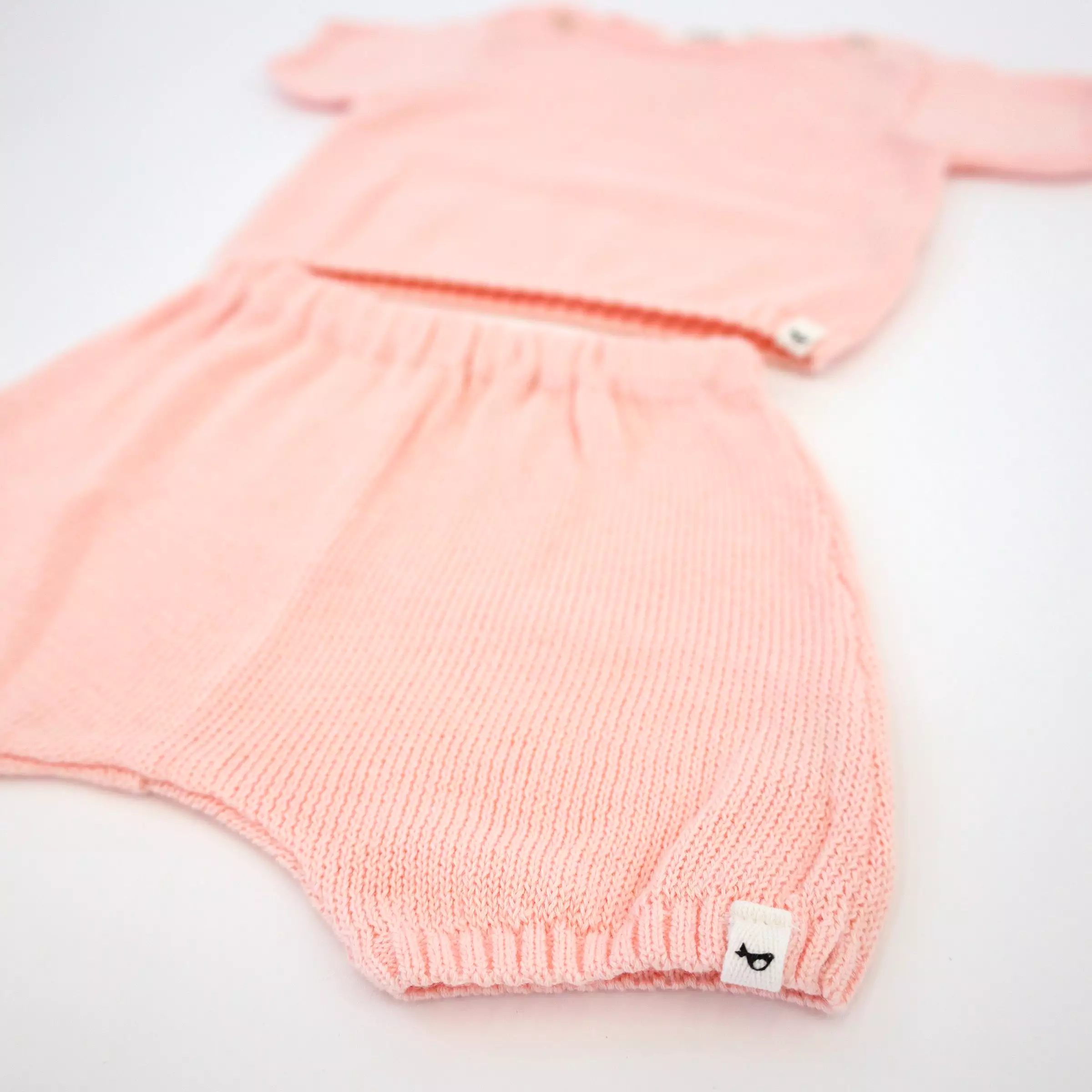 oh baby! Country Club Knitted Short Set - Pale Pink