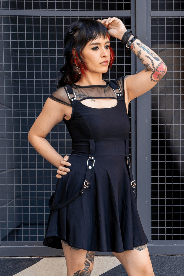 Olivia Noire Goth Skater Dress