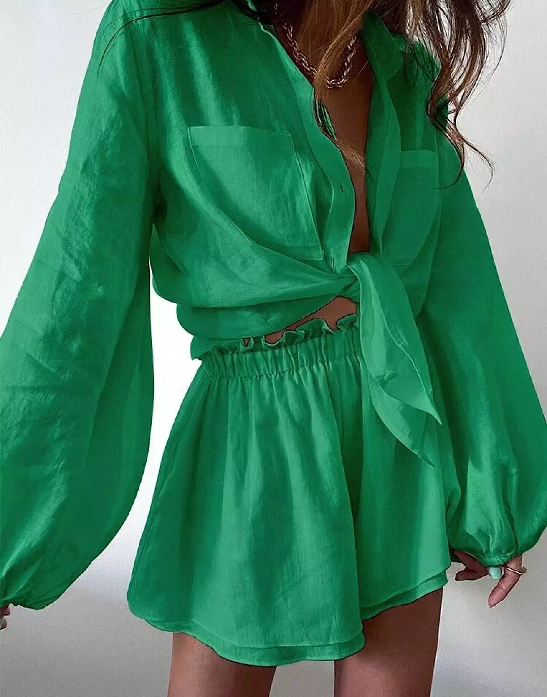 Oversized Fit Shirt And Matching Shorts Set