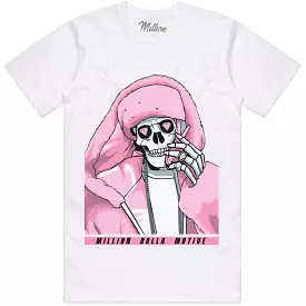 PINK FUR : White Sneaker Tees Shirt