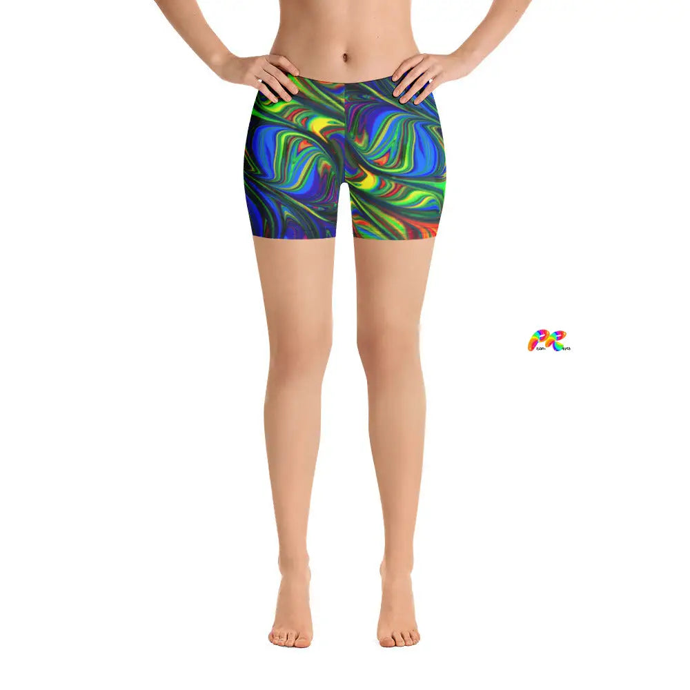 Pride Paint Festival Yoga Shorts