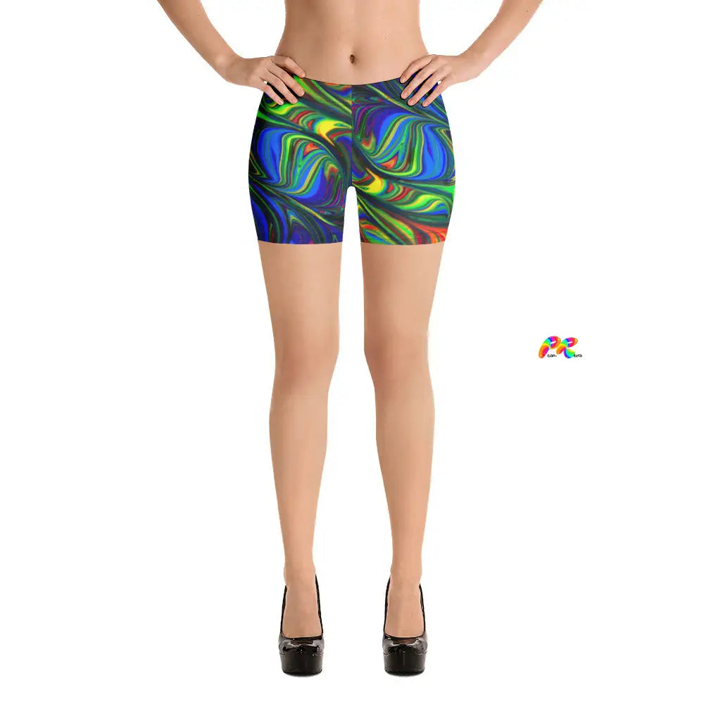 Pride Paint Festival Yoga Shorts