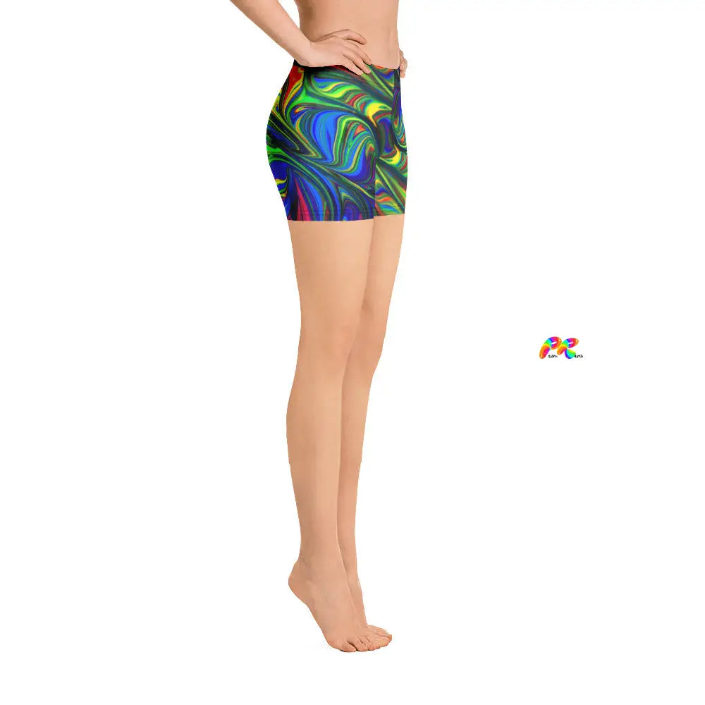 Pride Paint Festival Yoga Shorts