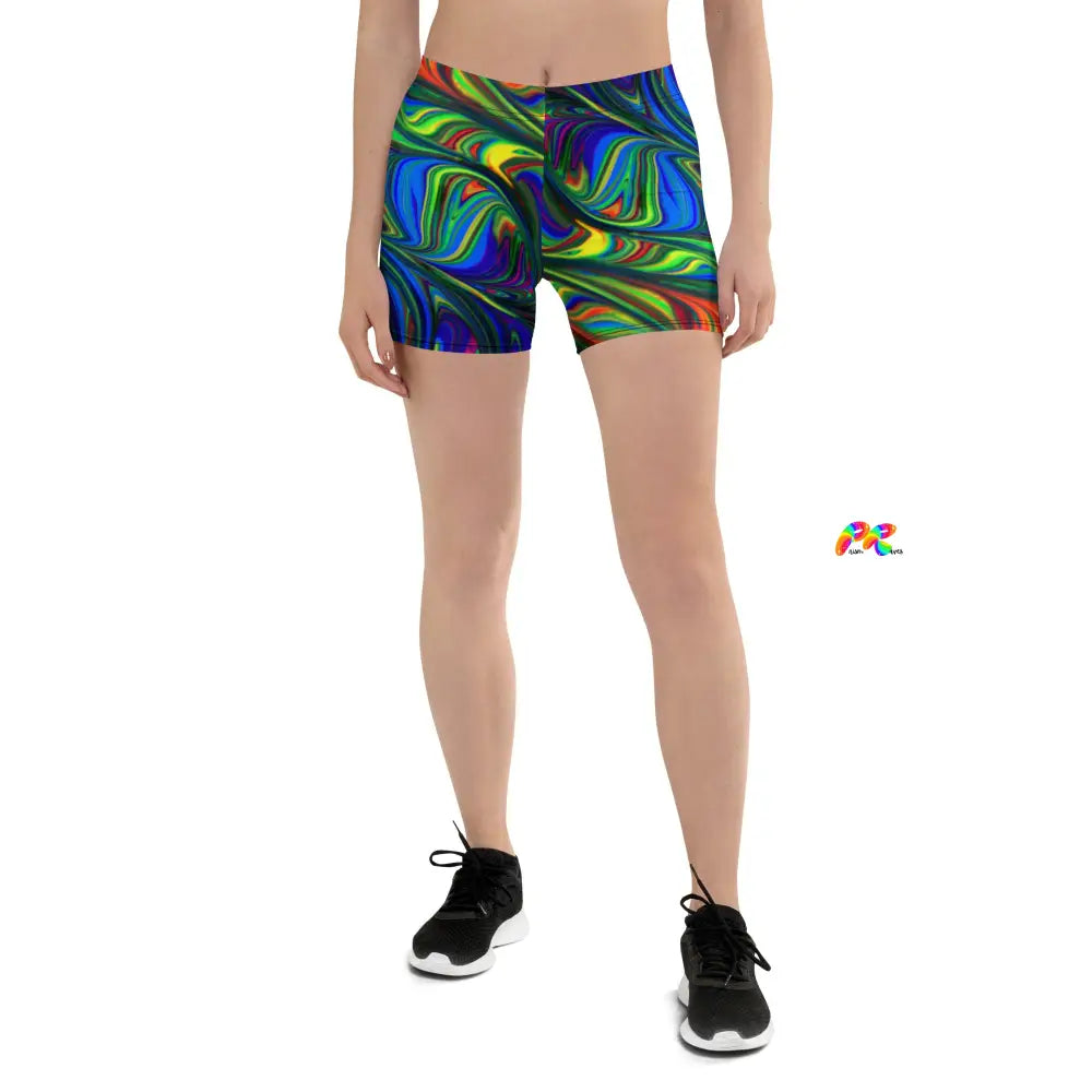 Pride Paint Festival Yoga Shorts