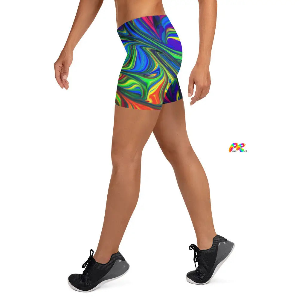 Pride Paint Festival Yoga Shorts