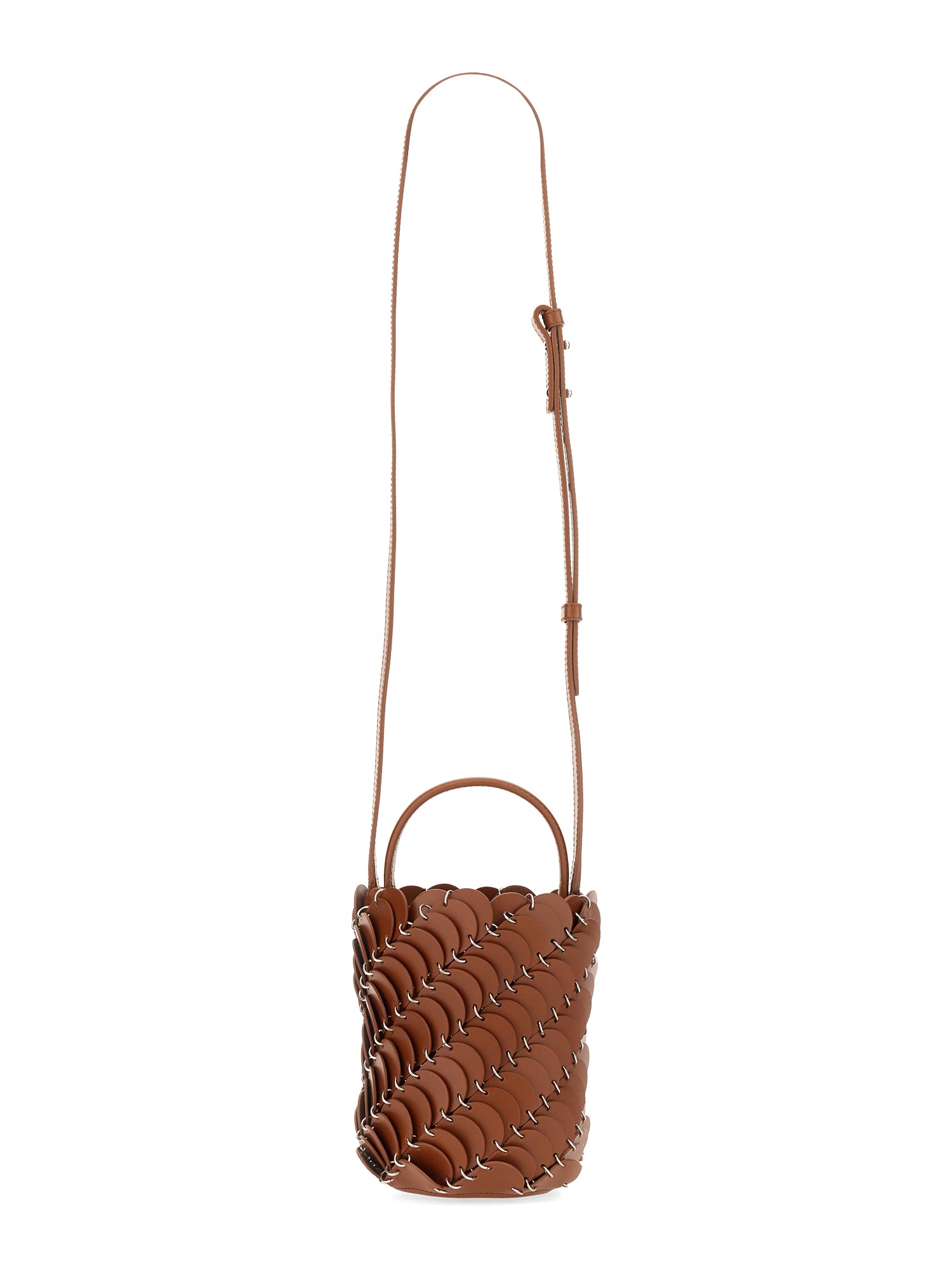 RABANNE    SMALL LEATHER PACO BUCKET BAG