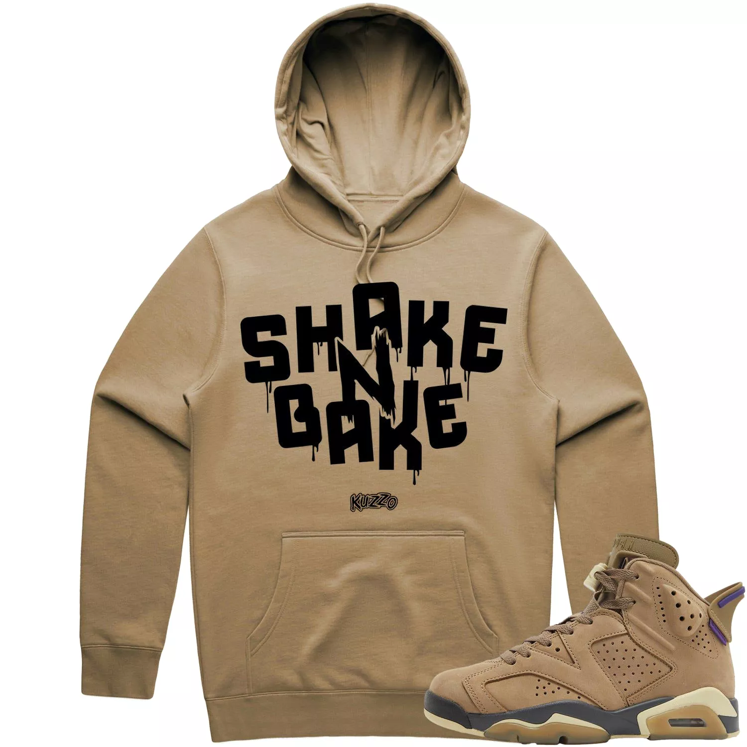 SHAKE N BAKE - Brown Kelp Sneaker Hoodie