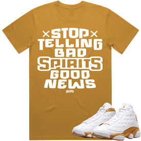 SPIRITS : Wheat Sneaker Tees Shirt (white ink)