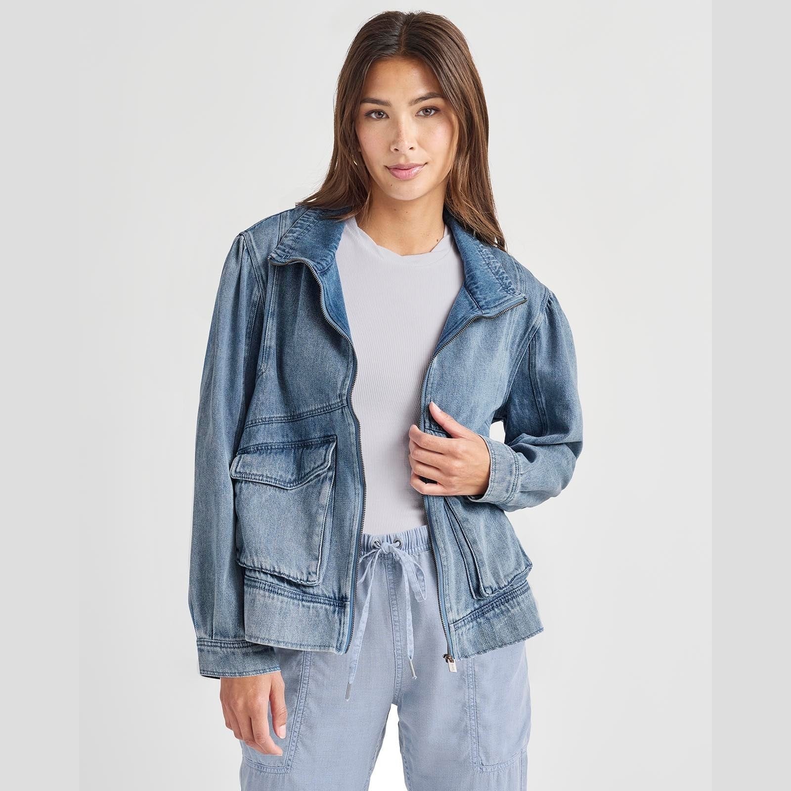 Splendid Capri Denim Cargo Pocket Jacket