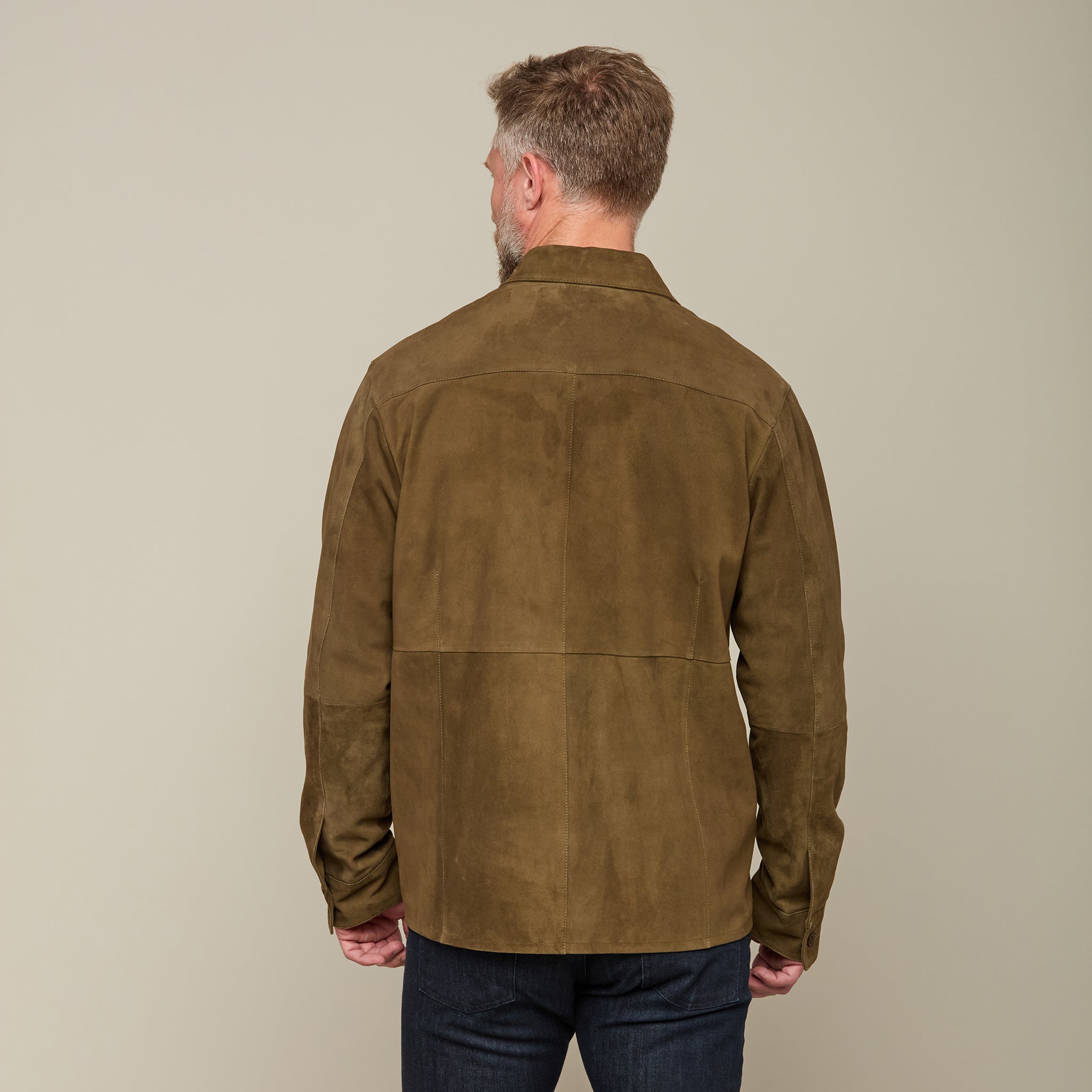 Suede Shacket :: Olive