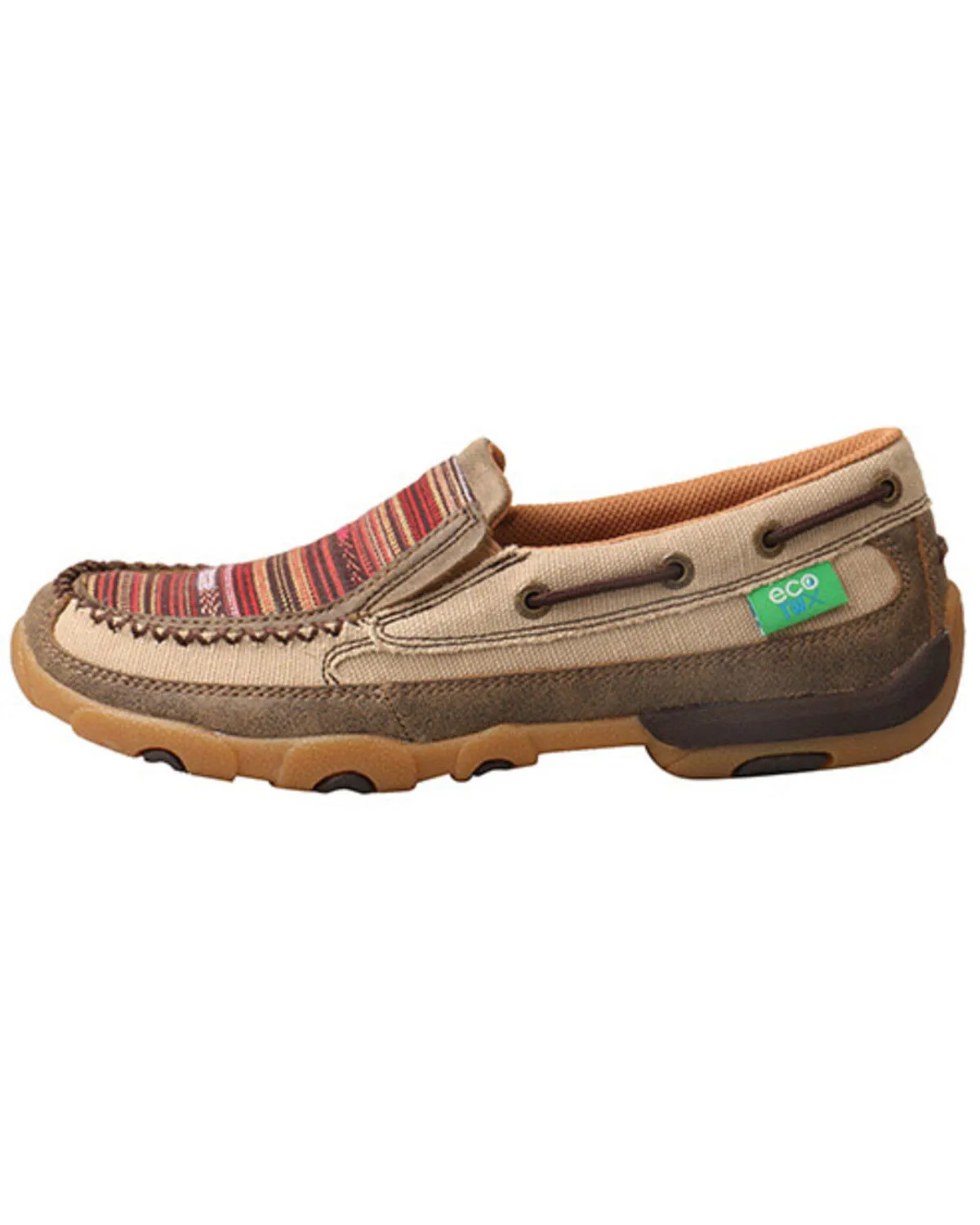 Twisted X Women's Multicolor ECO TWX Driving Moccasin Shoes - Moc Toe