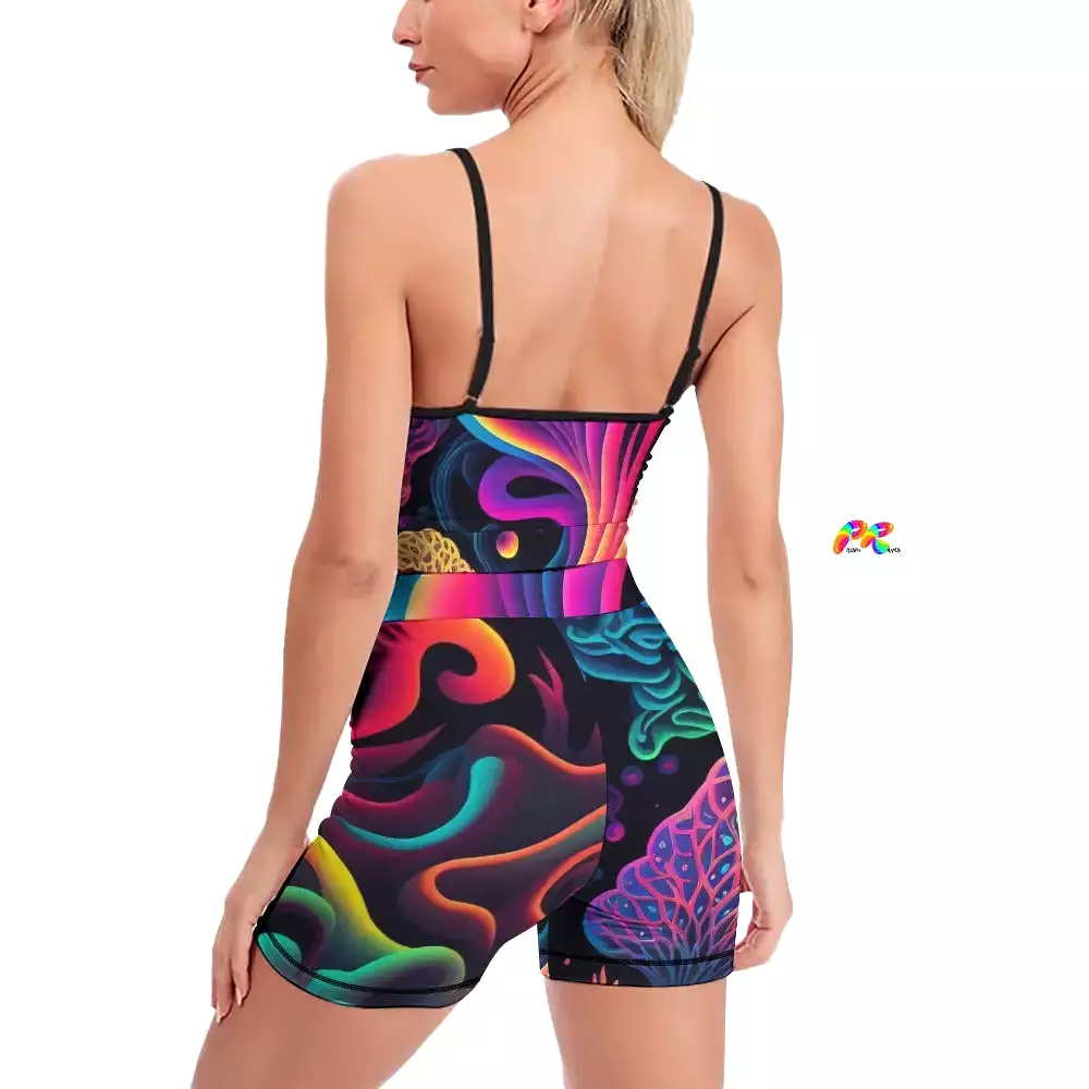 Underwater Flow Rave Yoga Shorts Set