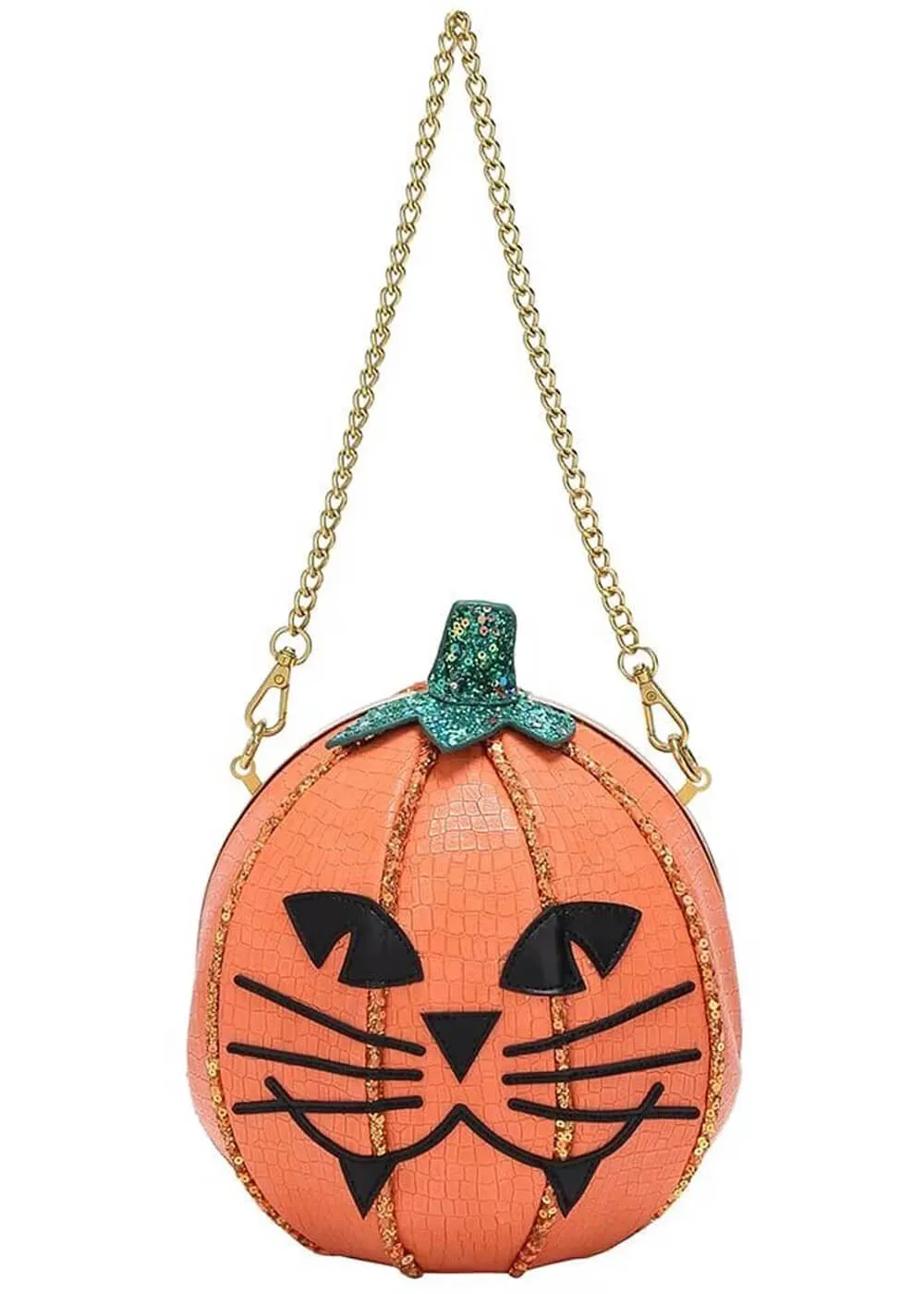 Vendula London  I-Scream Truck Pumpkin Cat Bag Orange