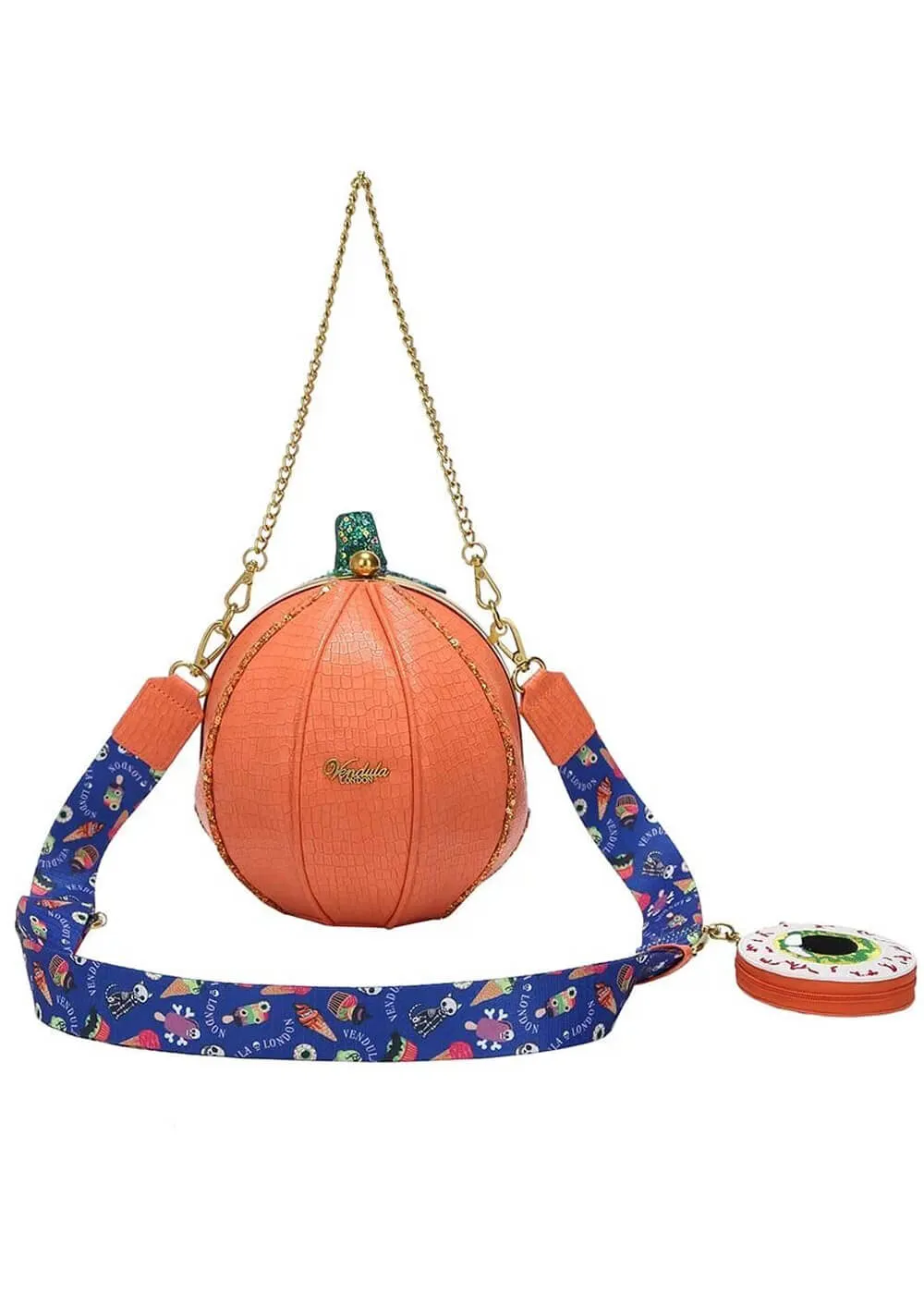 Vendula London  I-Scream Truck Pumpkin Cat Bag Orange