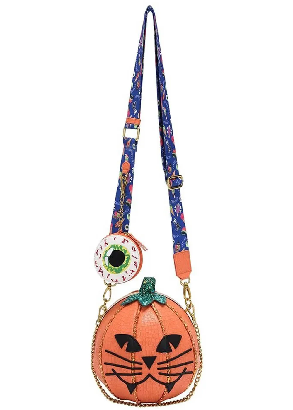 Vendula London  I-Scream Truck Pumpkin Cat Bag Orange