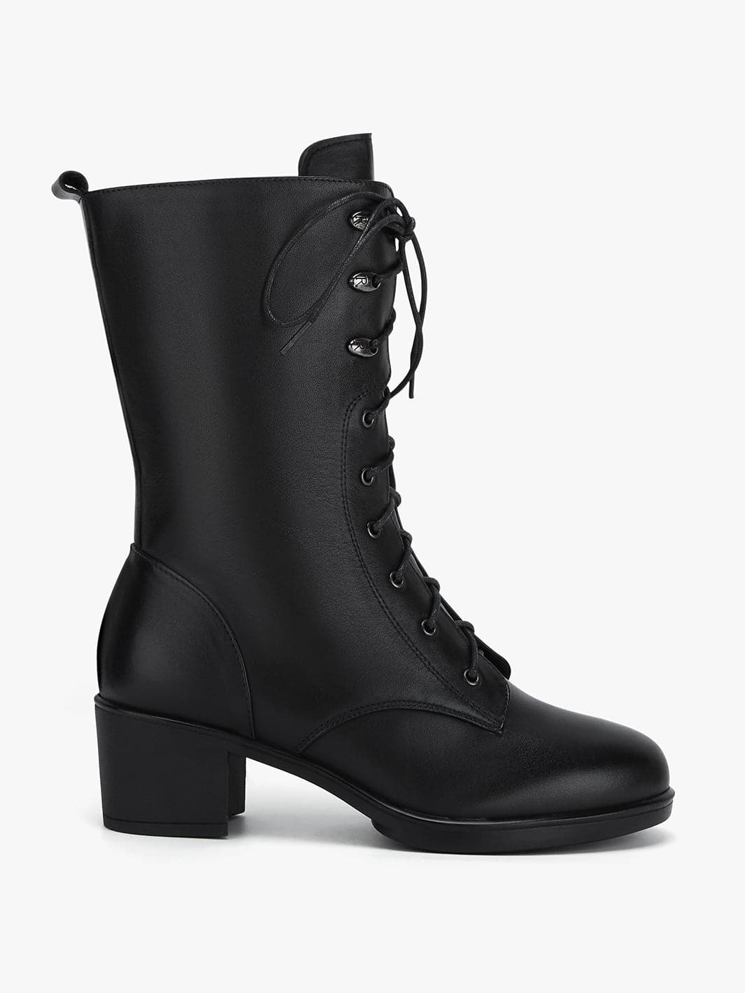 Vintage Lace-up Mid-Calf Boots