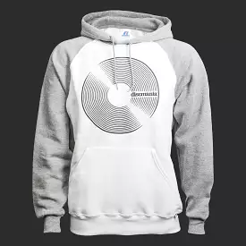 Vinyl Raglan Hoodie (White/Grey)