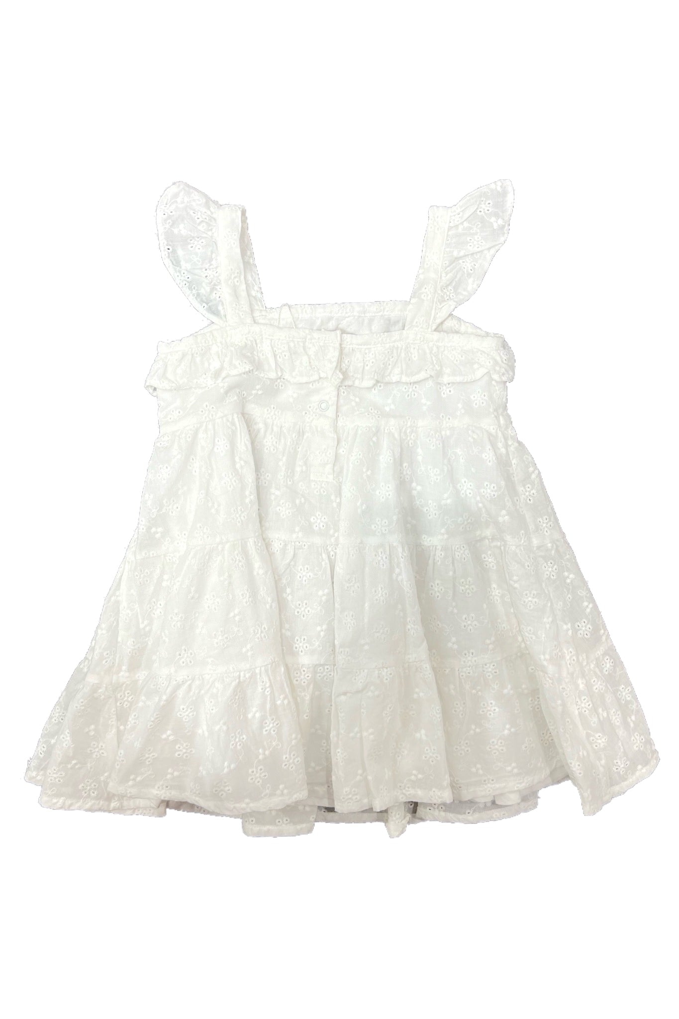 White Eyelet Tiered Ruffle Sundress