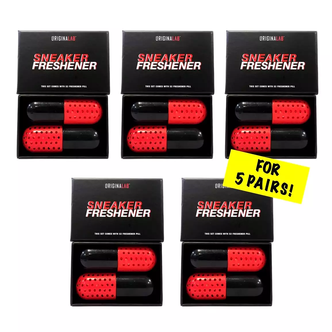 X5 PAIRS ORIGINALAB Sneaker Freshener Red Pills