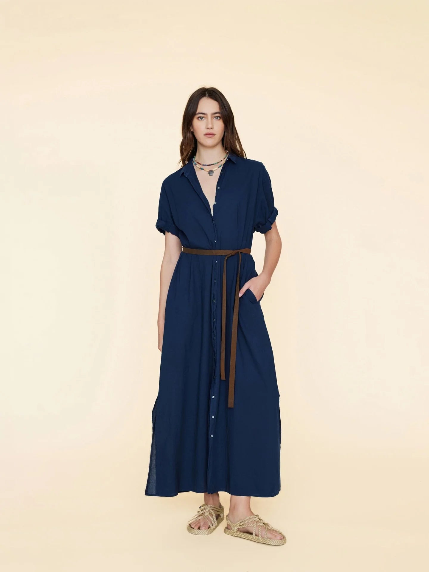 XIRENA Navy Linnet Dress